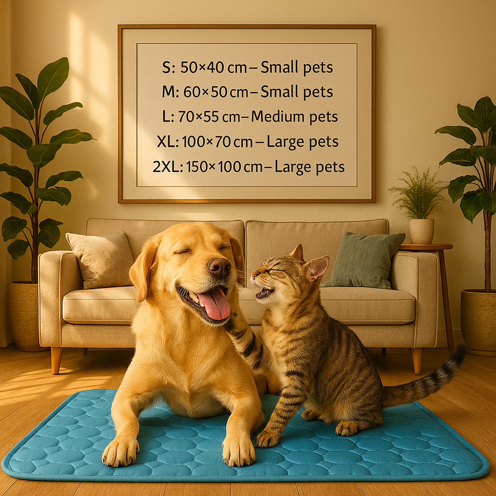 Self-cooling pet mat